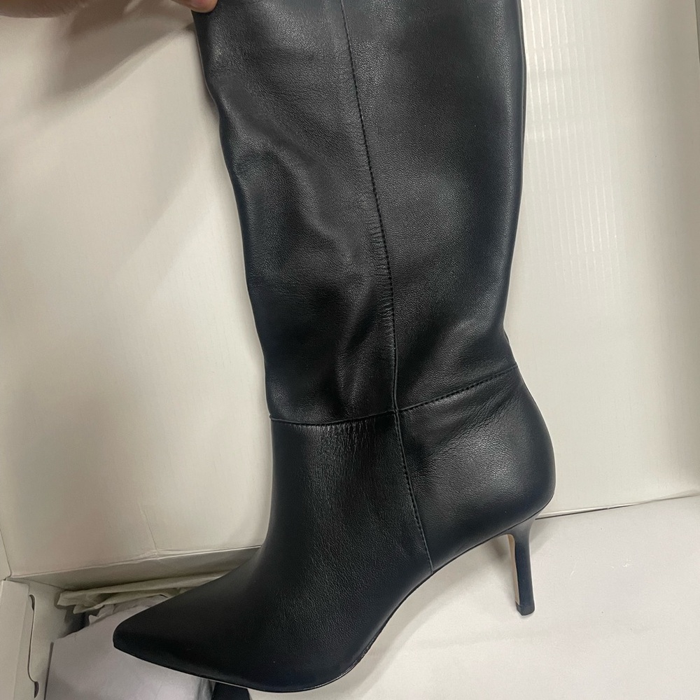 Ralph Lauren Women's Leannah Black Nappa Leather Boots